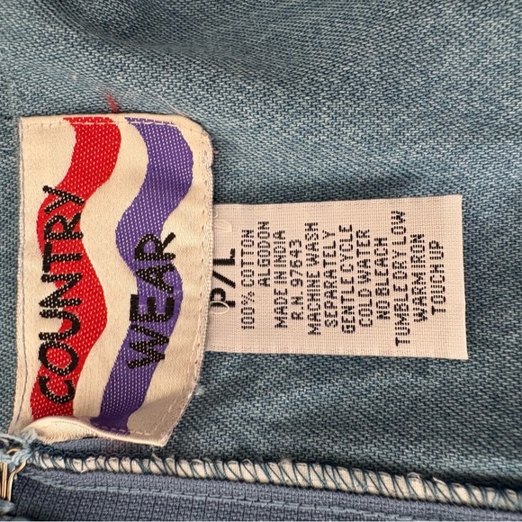 Vintage Blue and White Striped Denim Dress - Picture 3 of 7